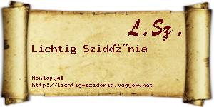 Lichtig Szidónia névjegykártya